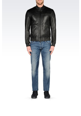 Pánská kožená bunda Armani Jeans C6B14