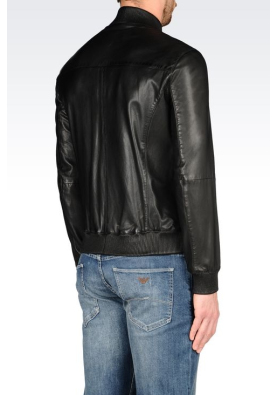 Pánská kožená bunda Armani Jeans C6B14