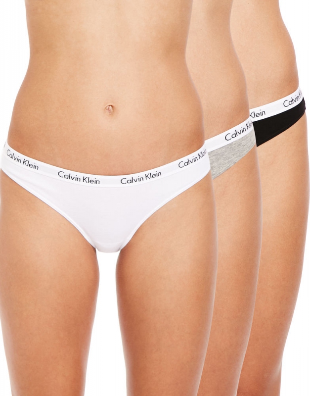 Ženy - Dámské kalhotky trojbalení Calvin Klein D1623E-999